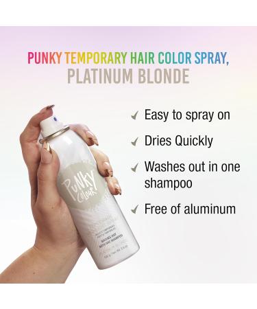 Punky Temporary Hair Highlight Spray Platinum Blonde 3.5 oz 1-Pack 3.5 Ounce (Pack of 1) Platinum Blonde - Buy Online on SooperMarket.com