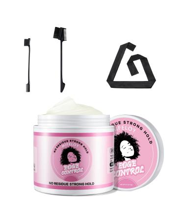 4 Pcs Wig Kit for Lace Front Wigs for Beginners Cosplay Girls Women 113g Hair Edge Control Wax Pomade Styling Gel Double Sided Edges Brush 3 In 1 Edge Brush Satin Edge Laying Scarf - Black