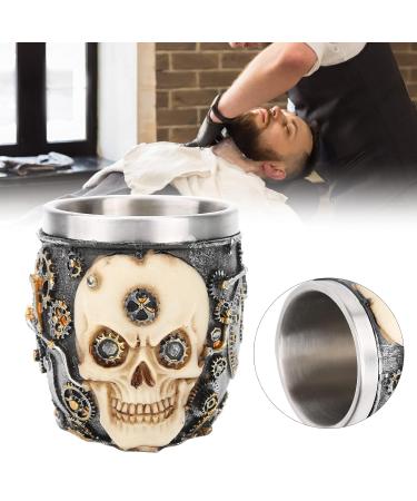 Men's Beard Shaving Shell - Thick Stainless Steel Razor Soap Cups & Shaving Brush for Home & Salon Use - Buy Online on SooperMarket.com