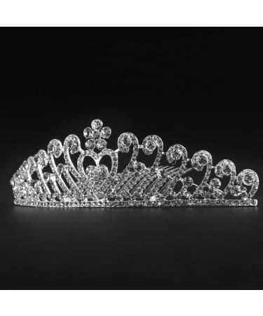Frcolor Wedding Bridal Tiara Crown - Rhinestone Princess Headpiece with Comb for Perfect Bridal Look - Buy Online on SooperMarket.com