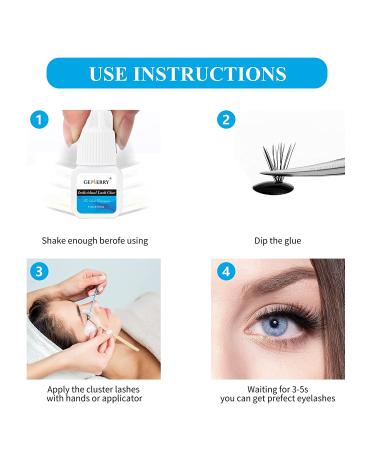 5ML Individual Lash Glue for Cluster Extensions Long Lasting Black Adhesive - Buy Online on SooperMarket.com