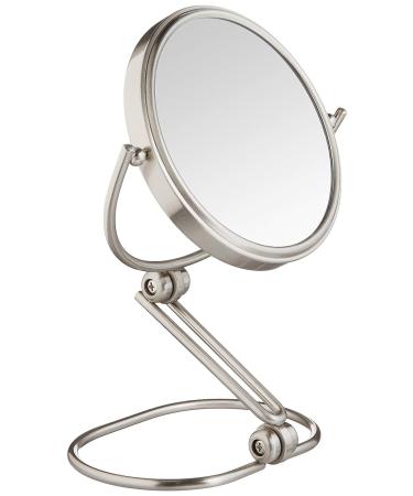 Jerdon 6-Inch Folding Travel Mirror with 10X Magnification - Nickel Finish | Model MC450N - Buy Online on SooperMarket.com