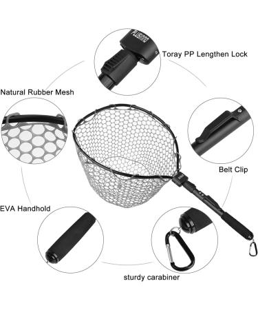 PLUSINNO Fly Fishing Net - 16 x 13 Hoop Size - Soft Rubber Mesh - Catch and Release Net - Buy Online on SooperMarket.com