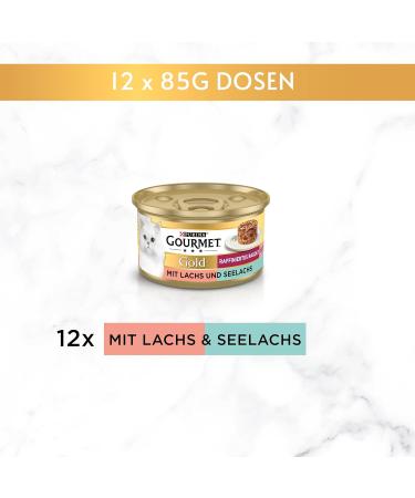 Buy Gourmet Gold Refined Ragout Duetto Wet Cat Food - Salmon & Pollock 12-Pack (12 x 85g) | Premium International Shipping - Buy Online on SooperMarket.com