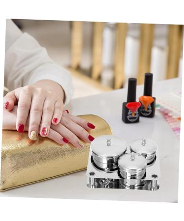 WOFASHPURET 1 Set Nail Accessories Nail Art Cup Dappen Dish Container with Lid Salon Stainless Steel Manicure Cup Nail Art Salon Stainless Steel Cup Nail Salon Stainless Steel Cup Mixing Cup - Buy Online on SooperMarket.com