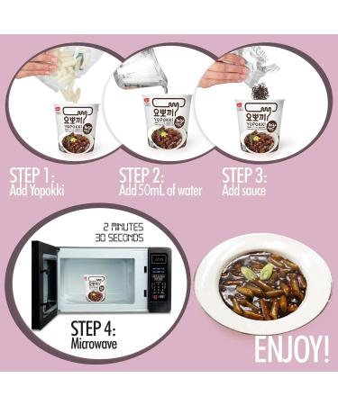 Young Poong Black Bean Sauce Topokki Tteokbokki Instant Korean Rice Cake Cup Flavoured (Jjajang)120g (Pack of 6) Korean Snacks - Buy Online on SooperMarket.com