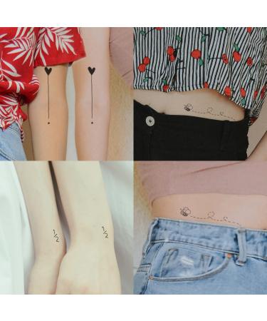 Esland Realistic Best Friends Temporary Tattoos - Matching Bestie Tattoo Stickers for Women, Girls, Couples, and Family - Buy Online on SooperMarket.com