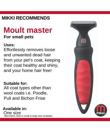 Mikki Small Medium Pets Shedding Tool Moult Master Brush Blade - Dog Cat Puppy Grooming Essential - Buy Online on SooperMarket.com