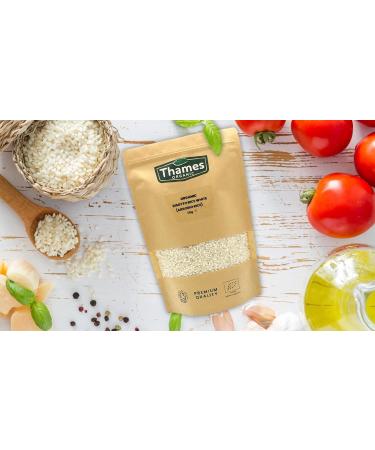 Thames Organic 1kg Organic Risotto Rice - Non-GMO, Vegan, Additive and Preservative-Free, Resealable Bag - Buy Online on SooperMarket.com