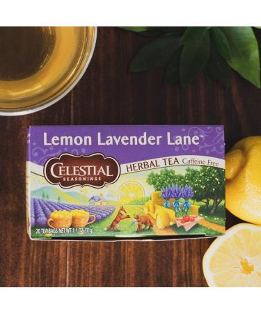 Celestial Seasonings Lemon Lavender Lane Herbal Tea, 20 Count - Soothing & Refreshing Blend - Buy Online on SooperMarket.com