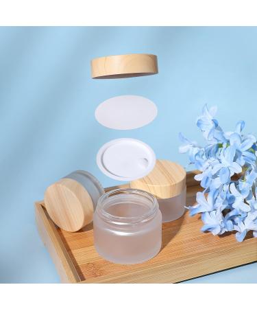 30ml Frosted Glass Cosmetic Containers with Leakproof Lids - 4 Pack - Ideal for DIY Makeup, Lip Scrub, Lotions, and Eye Creams - Buy Online on SooperMarket.com