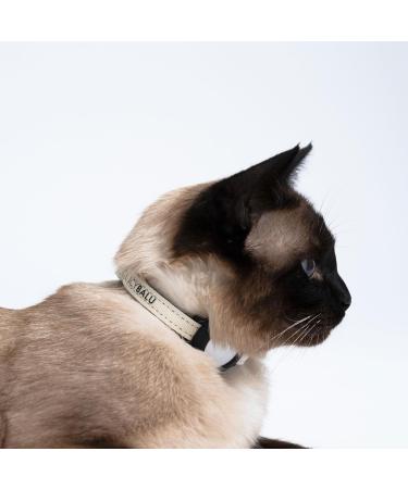 Lucybalu Premium Airtag Katzenhalsband | Tear-Resistant Nylon Cat Collar | Apple Airtag Compatible | Durable Tracker for Cats | Ideal Airtag Collar in Sand - Buy Online on SooperMarket.com