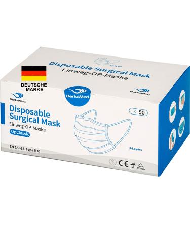 Surgical mask according to EN 14683 Type IIR (50 pieces)