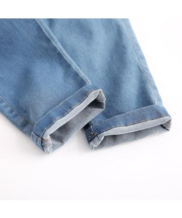 KIDSCOOL SPACE Baby & Little Boys/Girls Water Washed Ripped Soft Denim Overalls 2-3 Years Light Blue-2061 - Buy Online on SooperMarket.com