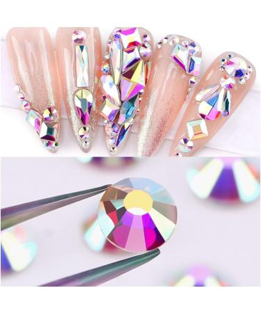 YHMQ 2880 Pieces ClearAB Rhinestones for Nails - SS16 Nail Crystals (3.8-4.0mm) | Best Quality Nail Art Supplies for DIY Designs - Buy Online on SooperMarket.com