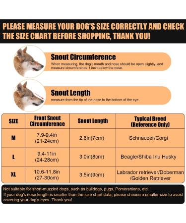 Breathable Mesh Dog Muzzle Anti Barking & Biting Chewing Dog Mouth Guard with Reflective Strap Adjustable Soft Basket Muzzle for Small Medium Large Dog (L) - Buy Online on SooperMarket.com
