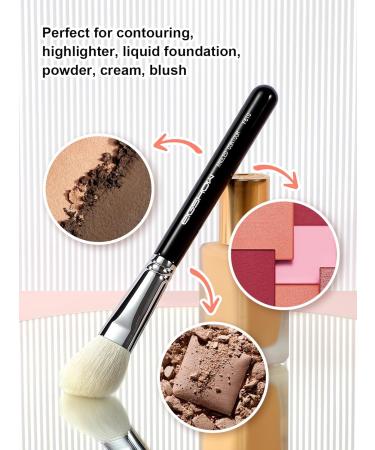 Contour Brush EIGSHOWBEAUTY Premium Face Angled Contour Makeup Brushes with Premium Luxe Saikoho Goat Hair Bristles Contour Foundation Brush for Cream Powder Liquid Blending Makeup Brush-F610 - Buy Online on SooperMarket.com