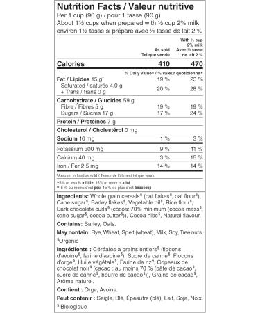 Jordans Organic Morning Crisp Granola Cereal - Decadent Dark Chocolate & Cocoa Nibs 375g Dark Chocolate & Cocoa Nibs 450 g (Pack of 1) - Buy Online on SooperMarket.com