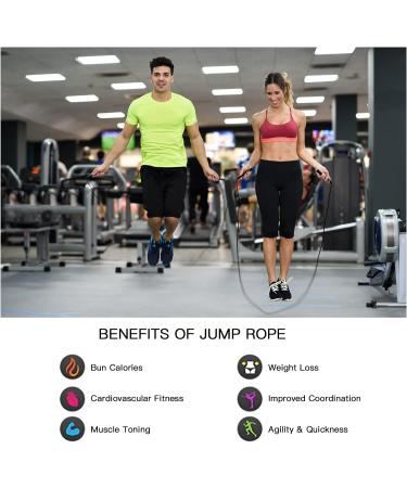 VIIBASE Soft Beaded Jump Rope - Adjustable Tangle-Free Segmented Skipping Rope for Kids, Men, and Women - Fitness Training and Weight Loss - Blue - Buy Online on SooperMarket.com