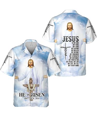 Vintage Funny Superheroes Eyes Hawaiian Shirt Jesus - XX-Large - Buy Online on SooperMarket.com
