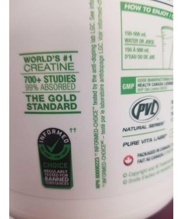 PVL 100% Pure Creatine - Creatine Monohydrate Micronized Powder - Creatine Powder Supplement for enhanced high-intensity performance - 1000 g - 200 Serving 200 Servings (Pack of 1) - Buy Online on SooperMarket.com