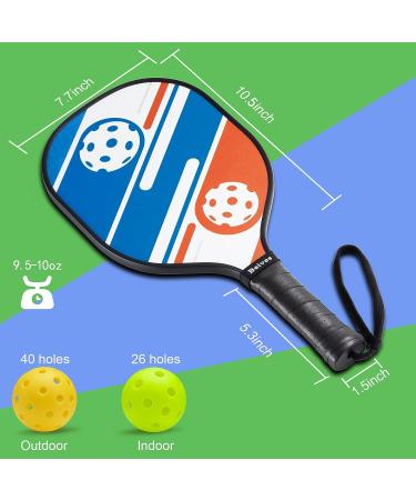 Beives 7-ply Basswood Wooden Pickleball Paddles Set with 6 Balls and Carry Bag - Ideal Pickleball Equipment for Beginners to Intermediate Players - Buy Online on SooperMarket.com
