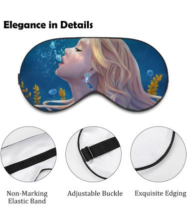 LynaRei Mermaid Sleeping Mask - Girl Under Water Sleep Eye Mask with Adjustable Strap for Blocking Out Light | Soft Blindfold for a Restful Sleep - Buy Online on SooperMarket.com