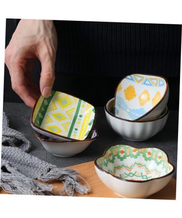 Zerodeko 6pcs Ceramic Saucer Mini Serving Dish Seasoning Bowl Dipping Sauce Plates para Mini Postres Small Ceramic Dish Seasoning Dish Sauce Bowl Dip Dishes Dipping Dish Ceramics re-usable - Buy Online on SooperMarket.com