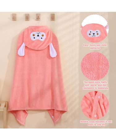 Funmo Baby Hooded Towel 70x140 cm - Soft Super Absorbent Bath Towel for Toddlers (0-5 Years) - Cute Pink Design - Buy Online on SooperMarket.com