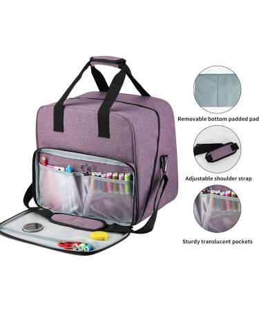 WITSTEP Sewing Machine Case Portable Travel Tote Bag for Singer/KPCB Mini Machine & Accessories in Purple with Adjustable Strap & Pockets - Buy Online on SooperMarket.com