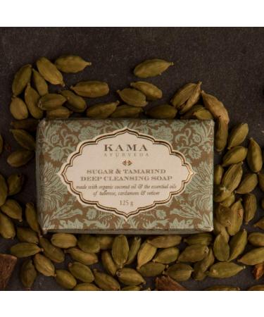 Kama Ayurveda Ayurvedic Deep Cleansing Soap with Sugar & Tamarind - 125g | Natural Skin Care for All Skin Types - Shop Internationally - Buy Online on SooperMarket.com