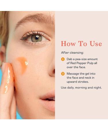 Erborian Red Pepper Pulp Gel Moisturizer - Hydrating Energizing & Radiance Boosting Facial Cream - Korean Skin Therapy - 0.6 oz - Buy Online on SooperMarket.com