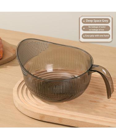 HMLTD Drain Basket - Multi-Purpose Bowl Strainer with Multi Fine Holes | Kitchen Utensils for Rice Tomatoes Soybeans Peppers Apples Grapes Gray - Buy Online on SooperMarket.com