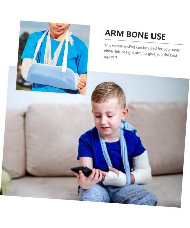 MUSISALY Children's Arm Sling Arm Sling for Wrist Injury Sling for Arm and Shoulder Arm Support Arm Brace Net 50X27CM Sky-blue - Buy Online on SooperMarket.com