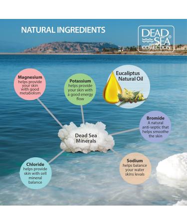 Dead Sea Collection Eucalyptus Bath Salts - 970g Organic Sea Salt for Relaxation & Aromatherapy Spa Experience - Buy Online on SooperMarket.com