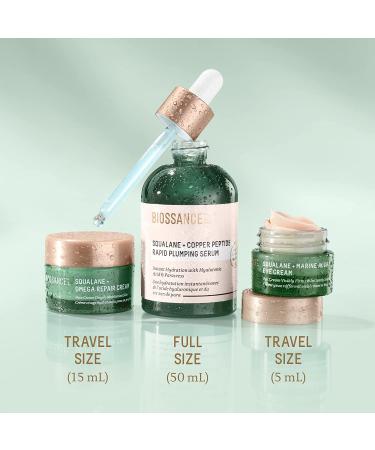 Biossance Instant Hydration Set: Full-Size Squalane + Copper Peptide Serum with Mini Eye Cream & Omega Repair Cream - 1.69 Fl Oz - Buy Online on SooperMarket.com