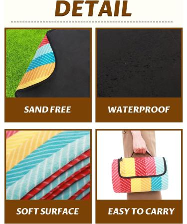 JEAOUIA Waterproof Foldable Picnic Blanket - Large 79x79 inch, 3-Layer Material, Sandproof & Portable - Ideal for Camping, Beach, Park, Travel - Fits 3-6 Adults - Buy Online on SooperMarket.com