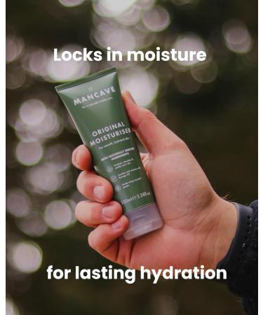 ManCave Natural Caffeine Moisturiser 100ml Helps Reduce Signs of Fatigue with UV Absorbers Suitable for all Skin Types Dermatologically Tested Vegan Made in England Single Pack - Buy Online on SooperMarket.com