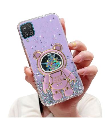 Tivenfezk Nadoli for Samsung Galaxy A22 4G Treibsand B r Astronaut Hidden Stand Shell cartoon glitter astronaut stand soft silicone bling cell phone case transparent protective cover samsung galaxy a22 4g purple