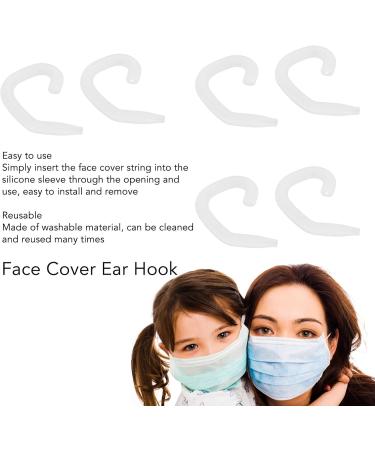 Ear Protector Hook Flexible Comfortable Ear Hook Washable Easy To Wear Silicone 10 Pcs for Kids(Transparent White) - Buy Online on SooperMarket.com