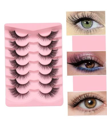 Shop Fluffy Mink Fake Eyelashes | 1 Pack of 7 Pairs | 3D Natural Wispy Lash Extensions for Gorgeous Eye Makeup - Buy Online on SooperMarket.com