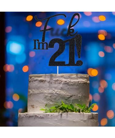 VIKY 21st Birthday Cake Topper - Glittery Decoration for Young Girls' Birthday Parties - Buy Online on SooperMarket.com