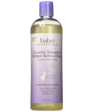 Babo Botanicals 3 in 1 Bubble Bath and Shampoo and Wash Lavender Meadowsweet - 13.5 fl oz