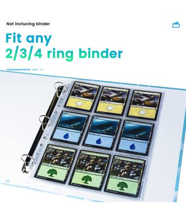 360 Pockets Binder Card Sleeves Double-Sided 9 Pocket Trading Card Pages for 3 Ring Binder  Clear Plastic Pages Sleeves for Sport Cards  Business Cards  Game Cards  Photos 20 - Buy Online on SooperMarket.com