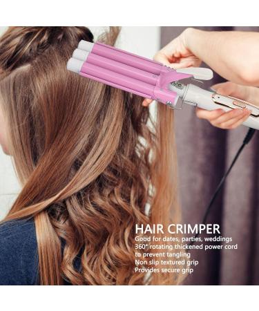 Ceramic 3 Barrel Curling Iron Wand for All Hair Types | Adjustable Temperature & 360 Swivel | Essential Styling Tool (US Plug - Buy Online on SooperMarket.com