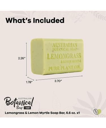 Australian Botanical Soap Lemongrass & Lemon Myrtle 6.6 oz | Shea Butter Enriched | All Skin Types | 1 Count - Buy Online on SooperMarket.com