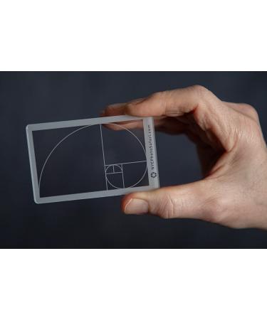 Golden Ratio/Fibonacci Composition View Finder/Viewer Photography/Painting/Drawing Credit Card Size Fits in Wallet/Camera Bag Fibonacci Vwr (single)