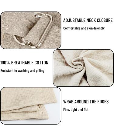 Nursing Apron & Cover | Darryy Muslin Breastfeeding Scarf | Breathable Cotton 75x95 cm Multi-Purpose Khaki Cover for On-the-Go Moms - Buy Online on SooperMarket.com
