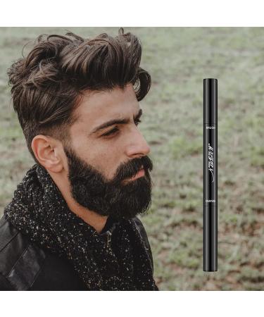 Beard Pen Beard Filler Pencil for Men - Waterproof & Sweat Proof Beard Styling Tool for Natural Fullness - Includes 2 Replacement Tips (Black) - Buy Online on SooperMarket.com