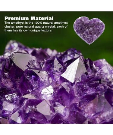 Natural Heart Shape Amethyst Quartz Crystal Cluster Geode Gemstone Specimen Collections Home Decor Valentine's Day Gift 2-3cm Rocks (Size : 3-4cm) - Buy Online on SooperMarket.com